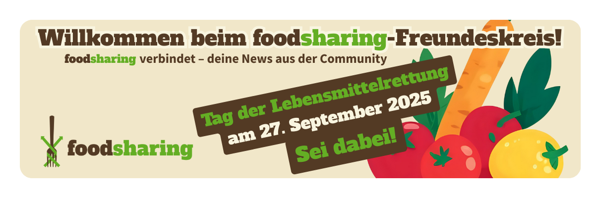 Willkommen beim foodsharing Newsletter
